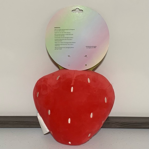 Squishy Pets Plush Strawberry Dog Toy-NWT - Picture 2 of 5